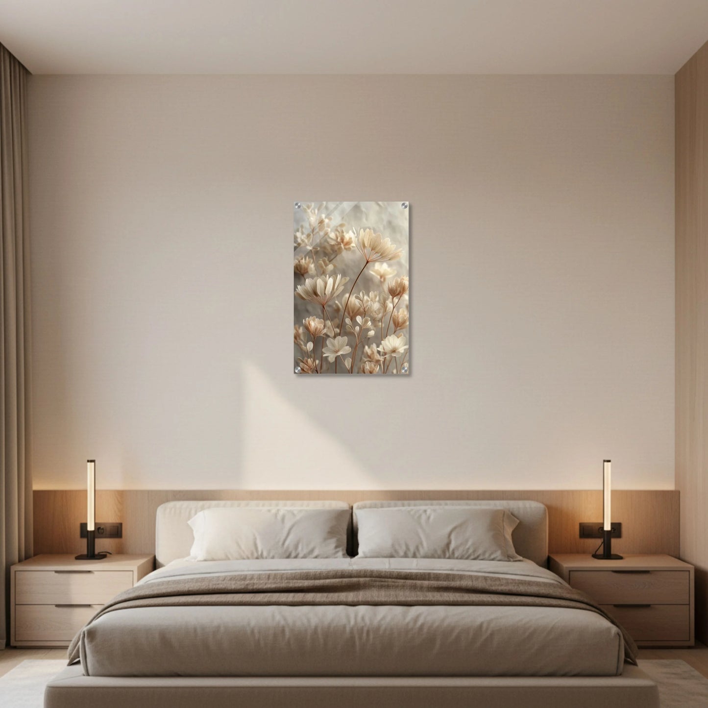 Soft Ivory Botanicals – Acrylic Wall Art