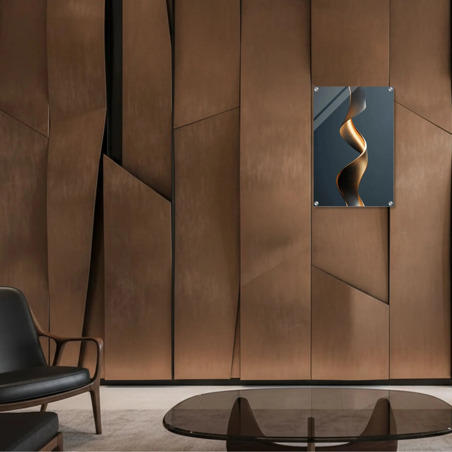 Vertical Flow Curve – Acrylic Wall Art