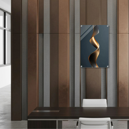 Vertical Flow Curve – Acrylic Wall Art