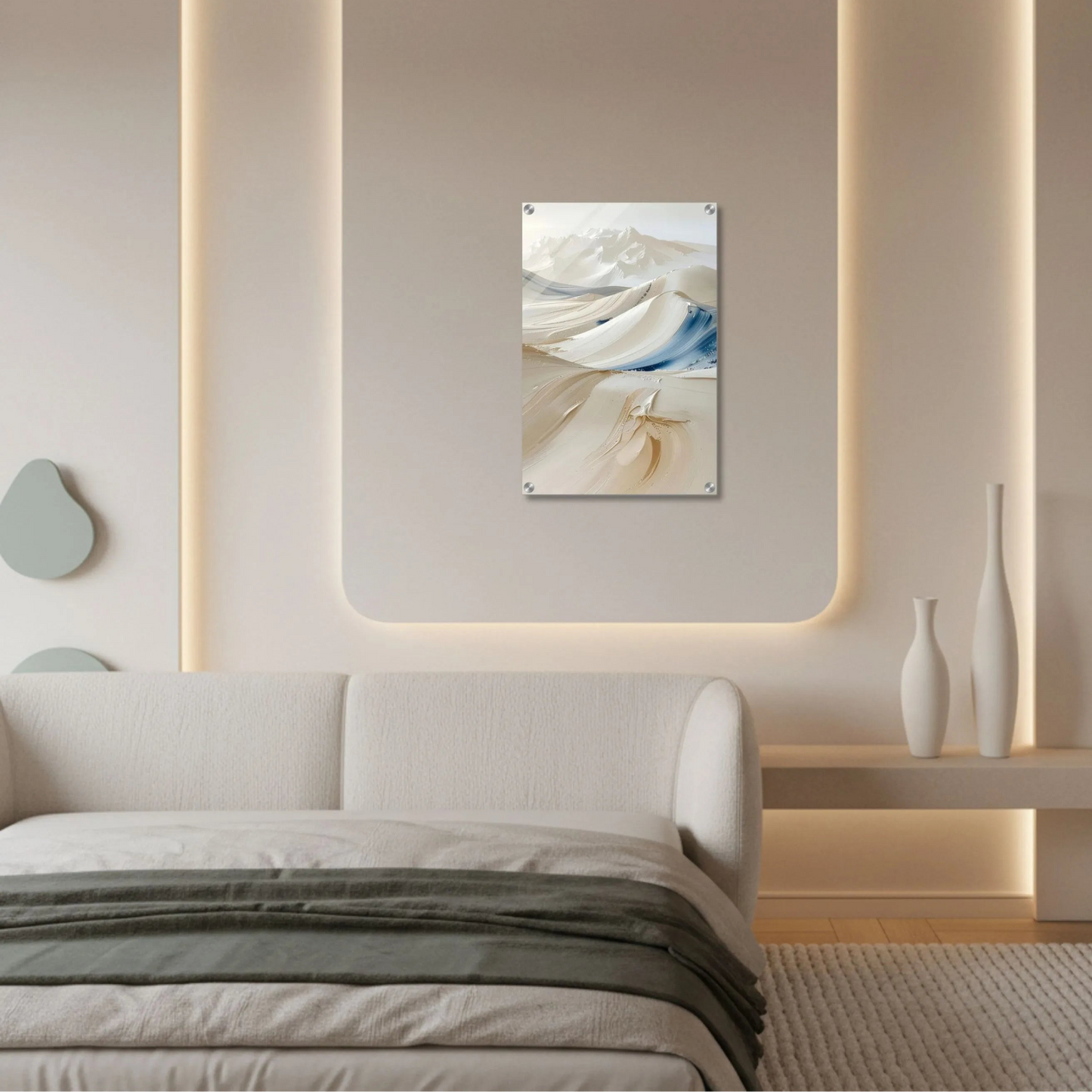 Soft Desert Layers – Abstract Acrylic Wall Art