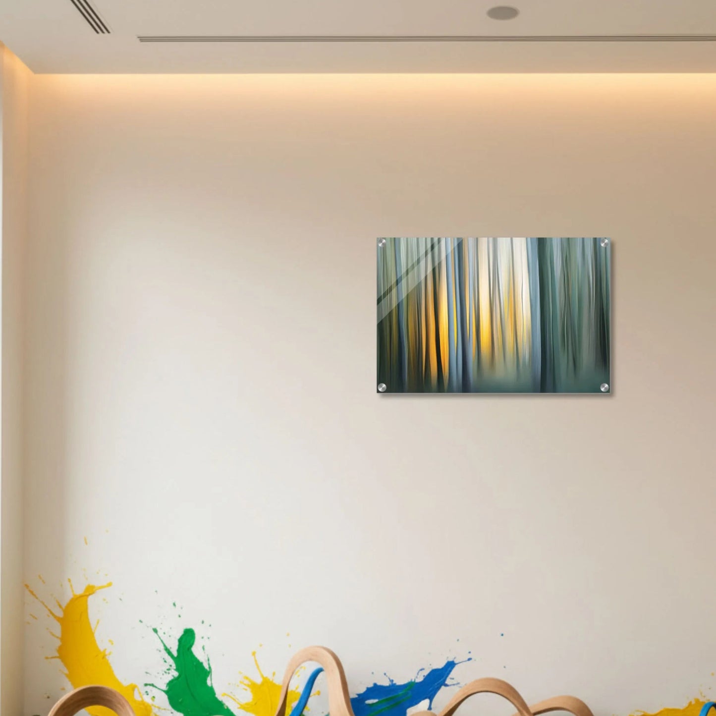 Motion Forest Blur – Abstract Acrylic Wall Art