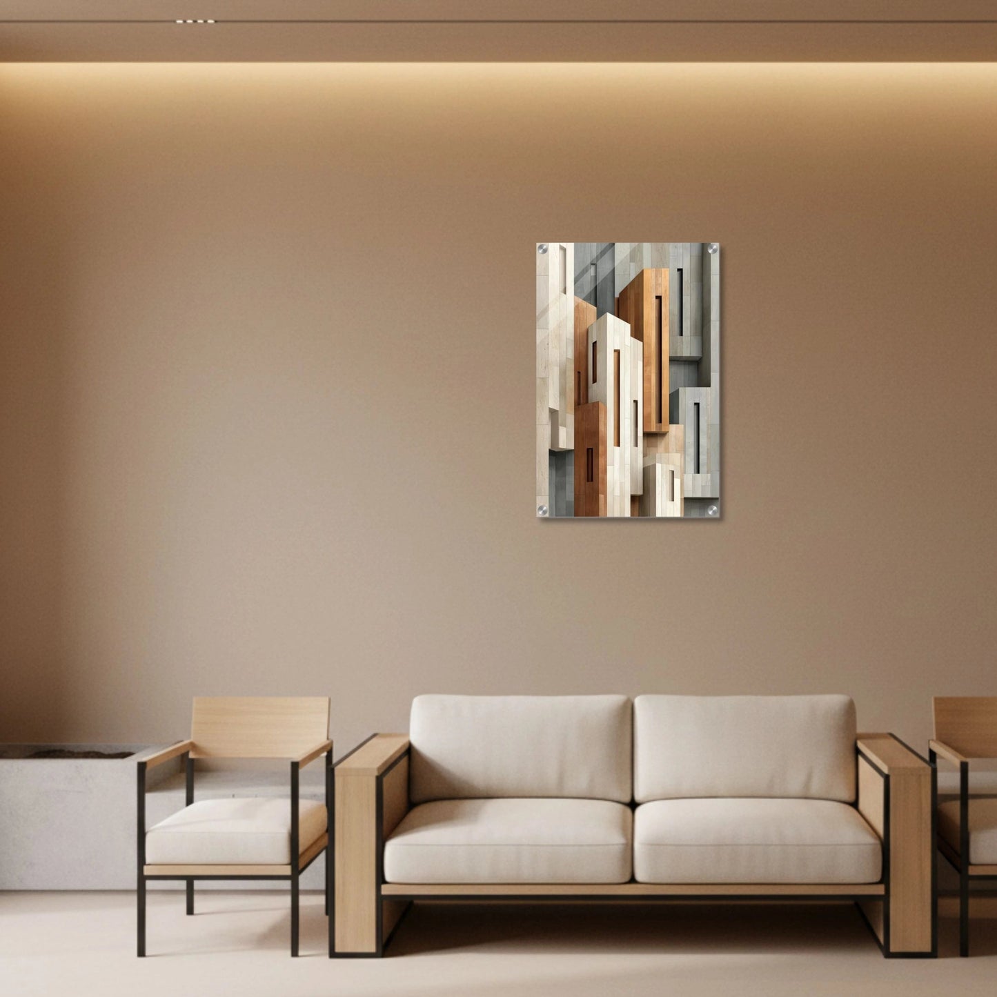 Stone Structure Layers – Abstract Acrylic Wall Art