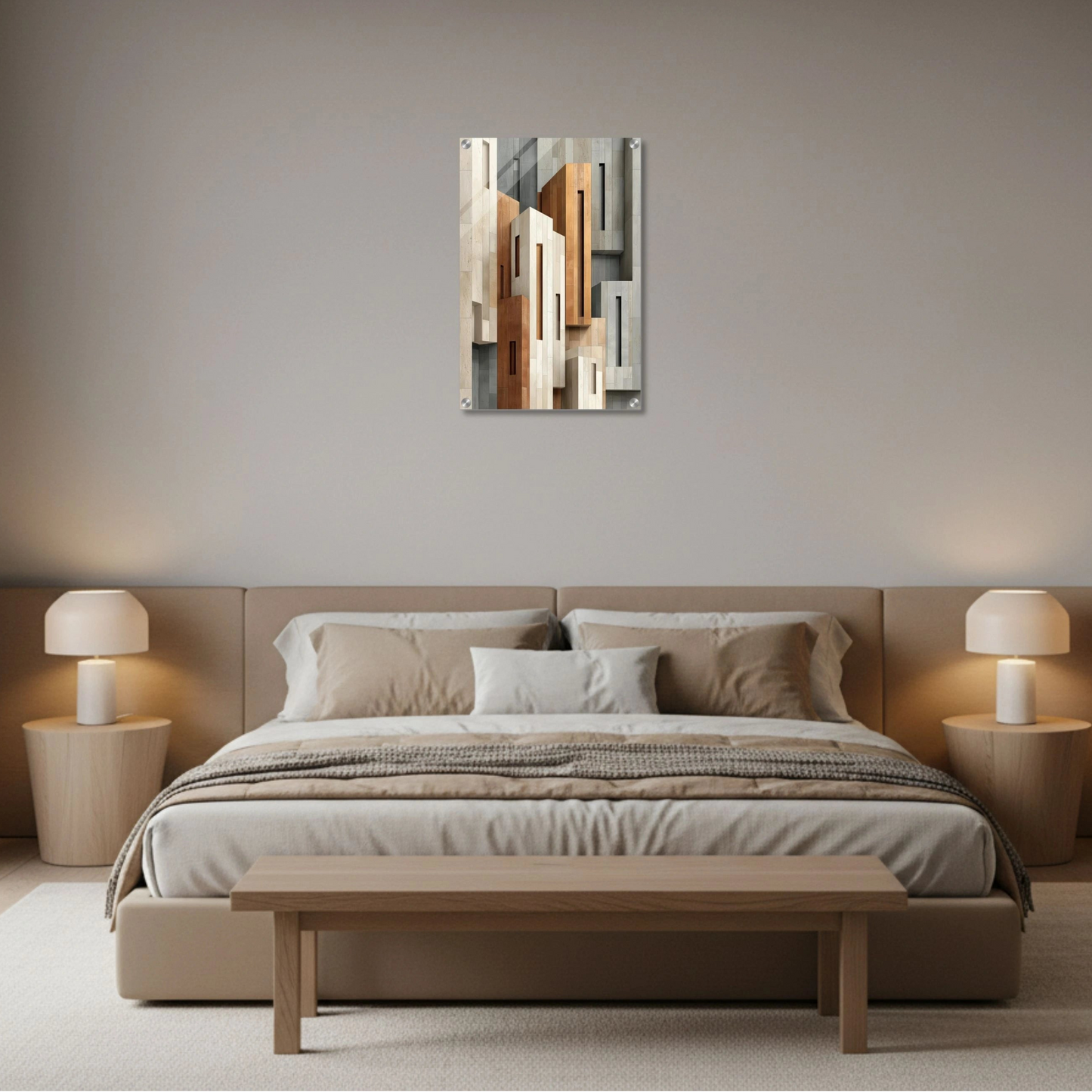 Stone Structure Layers – Abstract Acrylic Wall Art