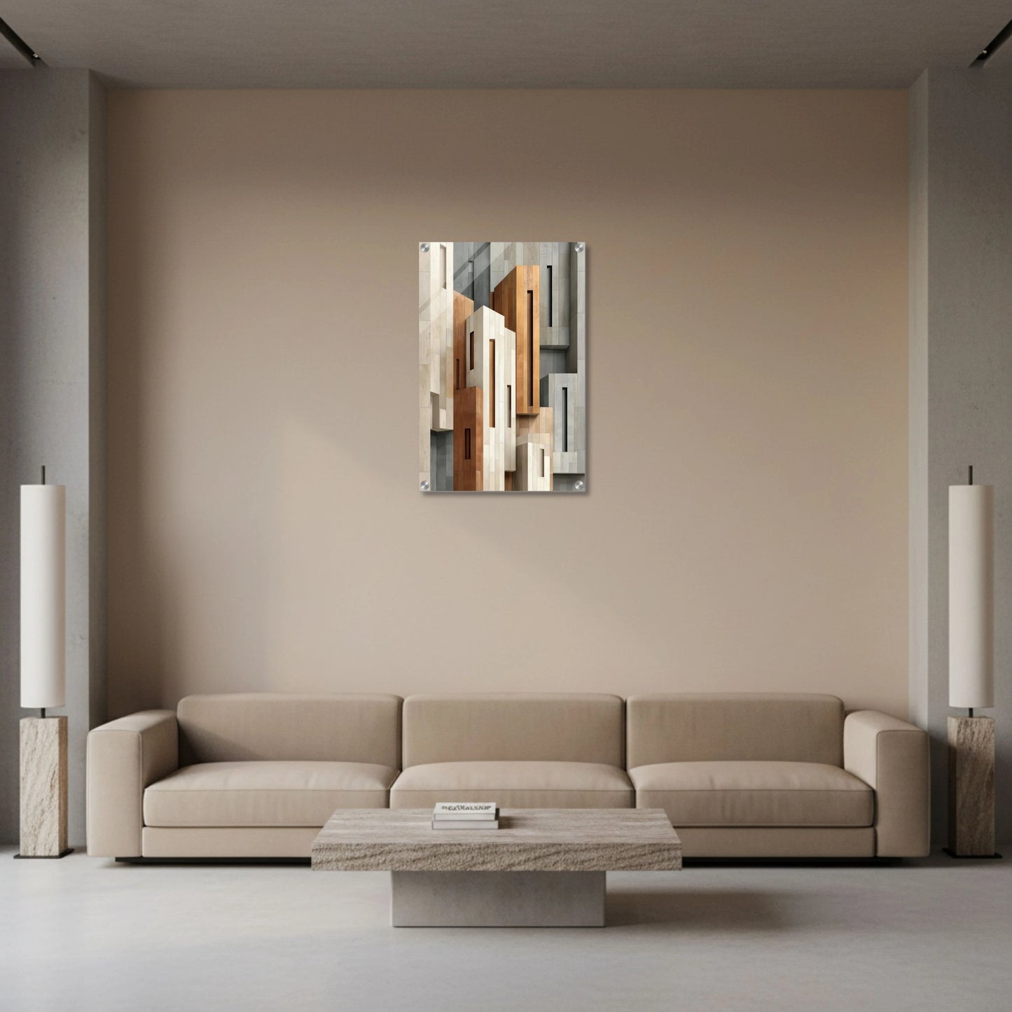 Stone Structure Layers – Abstract Acrylic Wall Art