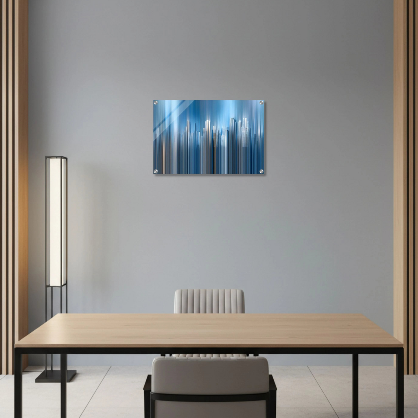 Cool Vertical City – Abstract Acrylic Wall Art