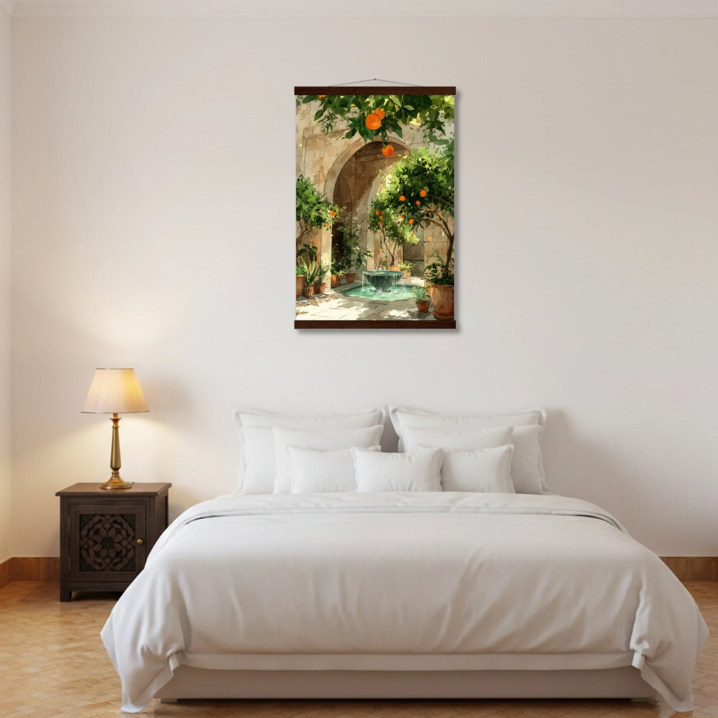 Andalusian Oasis – Islamic Courtyard Canvas & Poster Wall Art