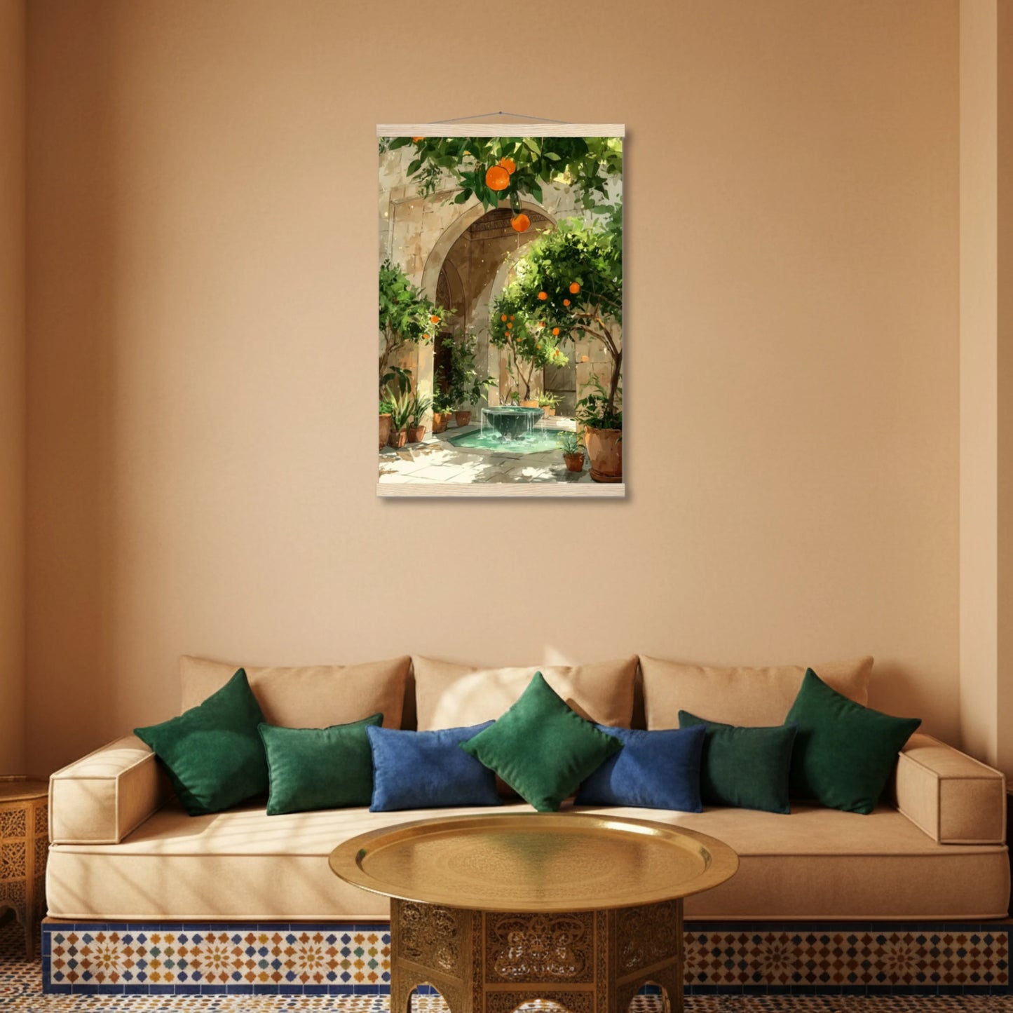 Andalusian Oasis – Islamic Courtyard Canvas & Poster Wall Art