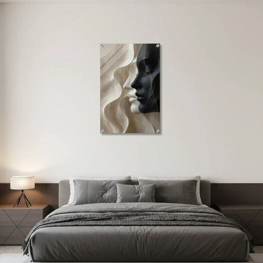 Sculptural Duality in Balance – Acrylic Wall Art