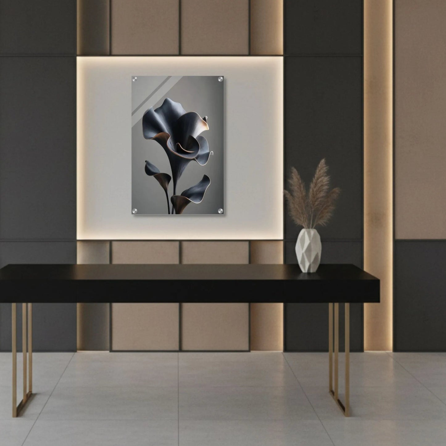 Modern Botanical Sculpture – Acrylic Wall Art