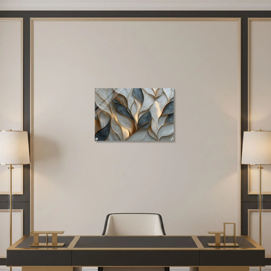 Layered Botanical Flow – Acrylic Wall Art